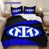 Set da tre pezzi Display Emblema Inter (1 * copripiumino + 2 * federa, senza nucleo) Copripiumino e federa 2D piatti, morbidi e confortevoli