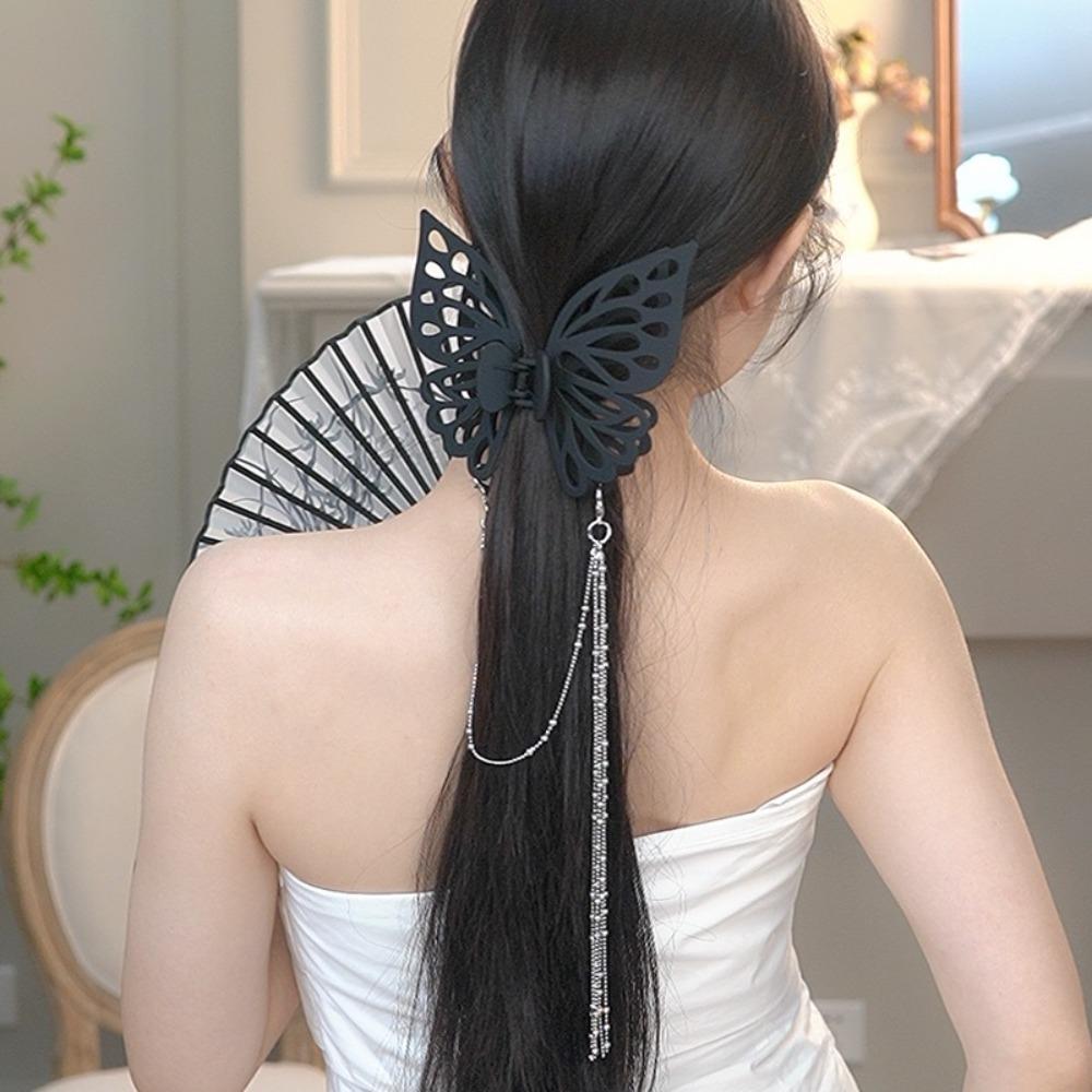 Chain Tassel Butterfly Tassel Hair Claw Headwear Hairpins Claws Hair Accessories Hair Clip  Girls