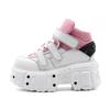 Neue Punk-Stil Damen Schuhe Schnürschuhe Absatzhöhe 6CM Plateau Schuhe Frau Metalldekor Damen Sneaker Gothic Knöchel Rockstiefel