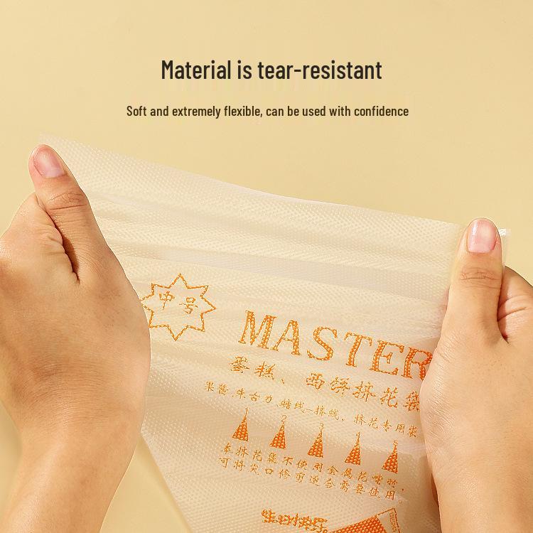 Disposable Thickened Plastic Piping Bags for Icing and Baby Food – Large, Medium, Small Sizes.