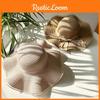 Ladies' Pearl Woven Hat With Wide Brim For Sun Protection In Summer