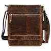 Leather Crossbody Bag, Vintage Adjustable Strap Messenger Sling Shoulder Travel Office Casual Daily Use Handbag Small Satchel Side Bag for Men