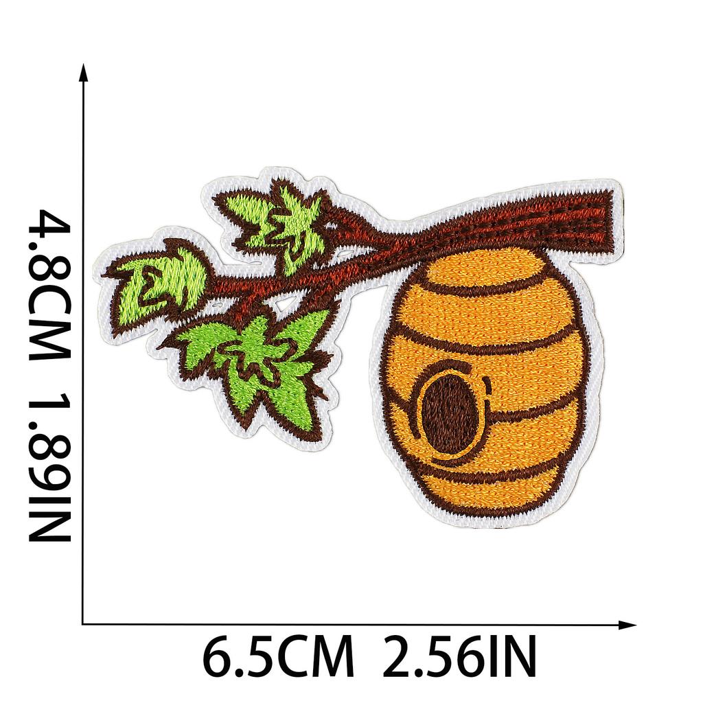 Bee Family Honey Embroidery Cloth Sticker Bag Decoration Sunflower Patch Sticker Cartoon Summer Bicycle Embroidery Sticker