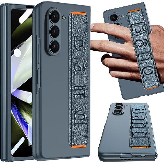 NINKI Compatible Samsung Galaxy Z Fold 6 Case Carbon Fiber with Strap,Shockproof Slim Cover Screen Protector Case for Samsung Z Fold 6 Phone Case