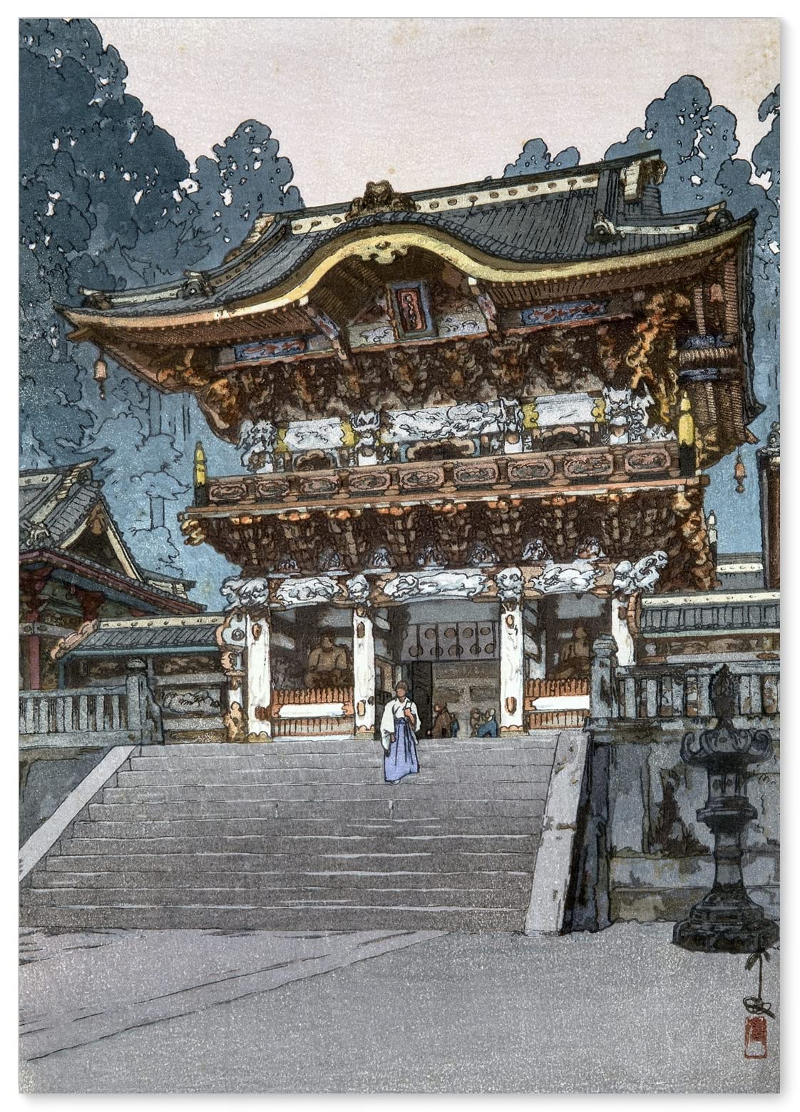 

Hiroshi Yoshida Poster Reproduction Yomeimon Gate (Japanese Painting) A3 Size [Made in Japan] [Interior Wallpaper] Painting Art Wallpaper Poster