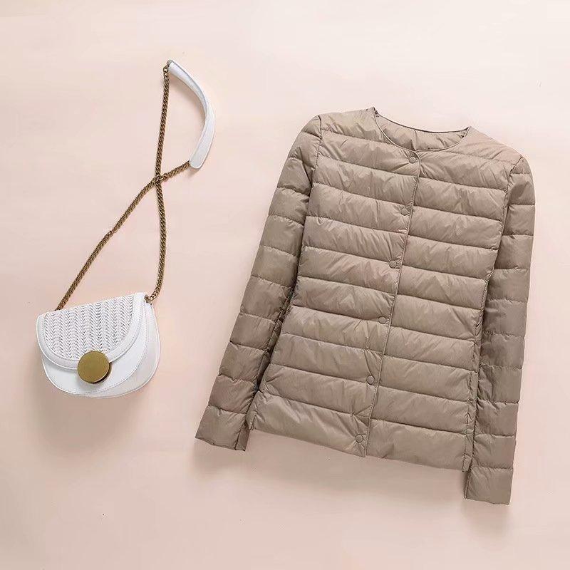Winter Womens Down Jacket Ultra Light Duck Down Coat Short Autumn Slim Short Puffer Jacket