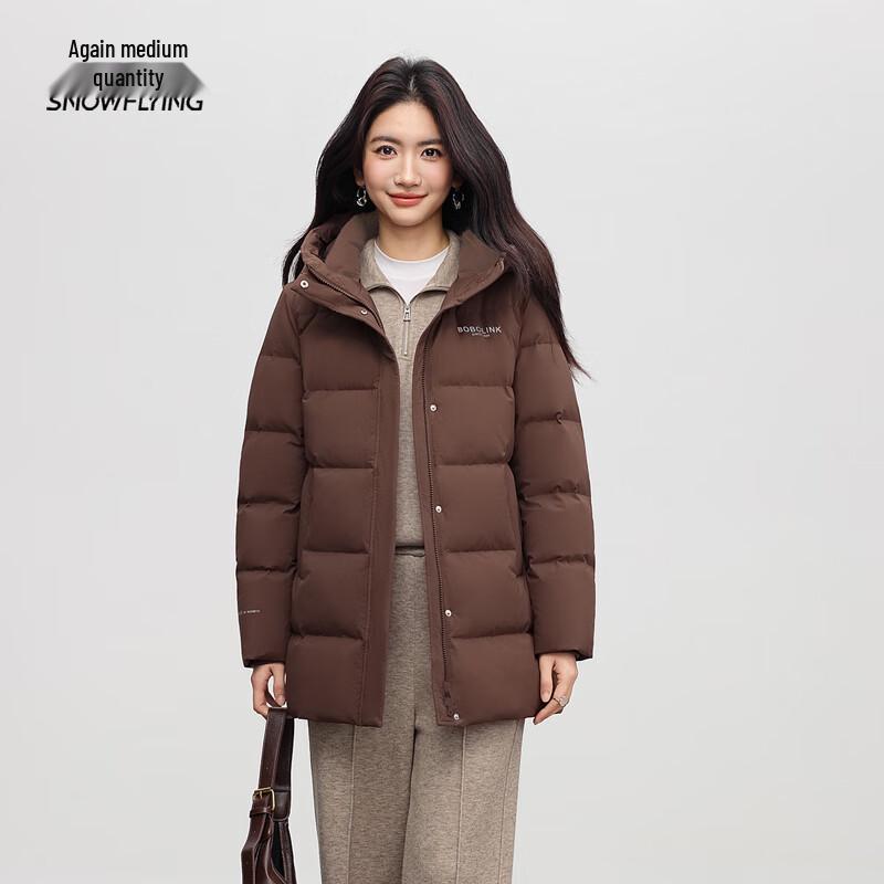 Women's Mid-Length Hooded Down Winter Jacket