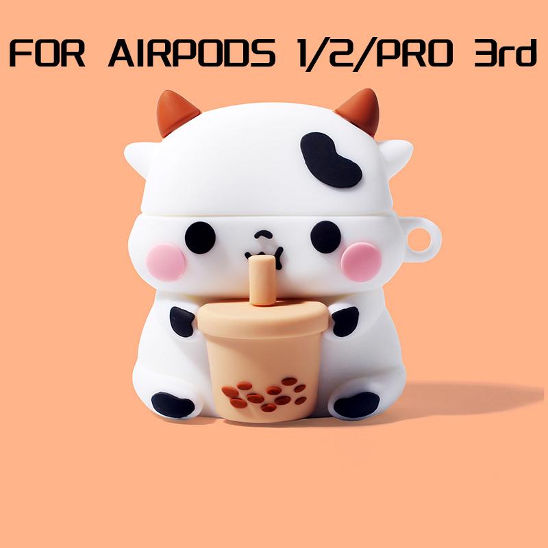 3D Kjeks Silikon Etui for AirPods 3 2021 3. Tegneserie Søtt Øretelefon Etui for AirPods Pro 3 2 1 Hodetelefon Ladeetui Deksel