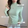 08 Fungus Edge Striped Knitted Bottoming Shirt Women's Season with a New Semi-turtleneck High-end Sweater