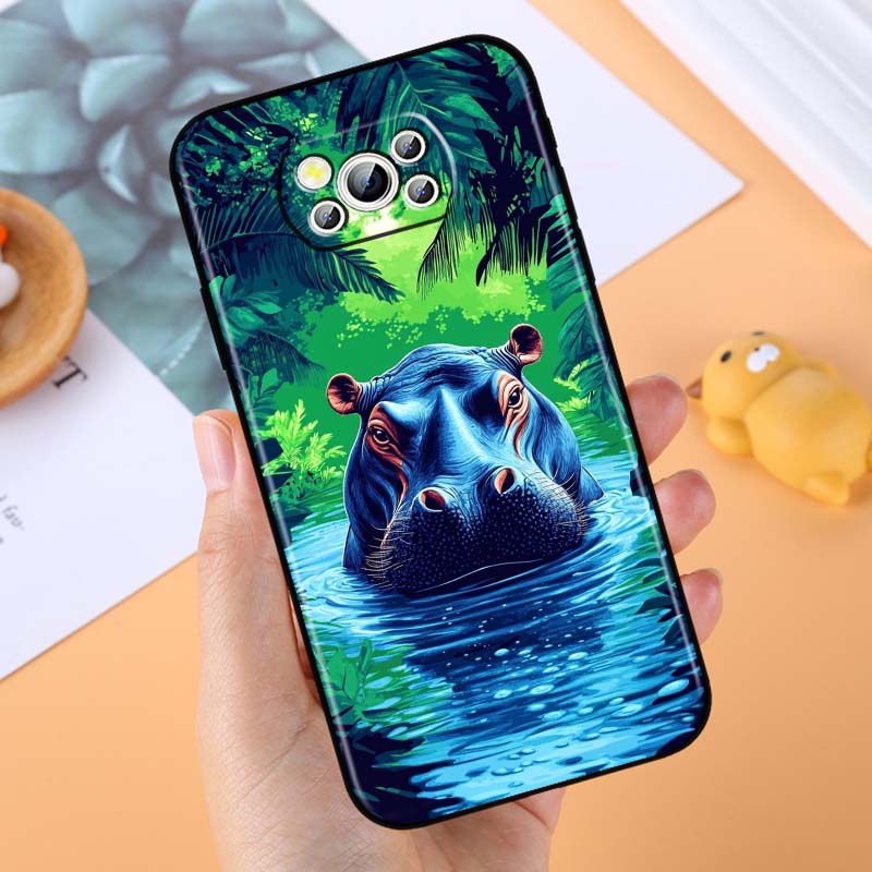 Tung Tung Sahur Anime Art For Xiaomi Mi Poco F3 F4 F5 F6 X3 X4 X5 X6 X7 M3 M4 M5 M6 M7 GT Pro 5G Black Phone Case