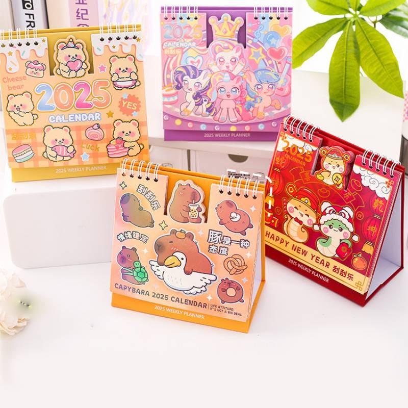 Scratch 2025 Off Calendar Cartoon Cute Tabletop Decoration Student Calendar
