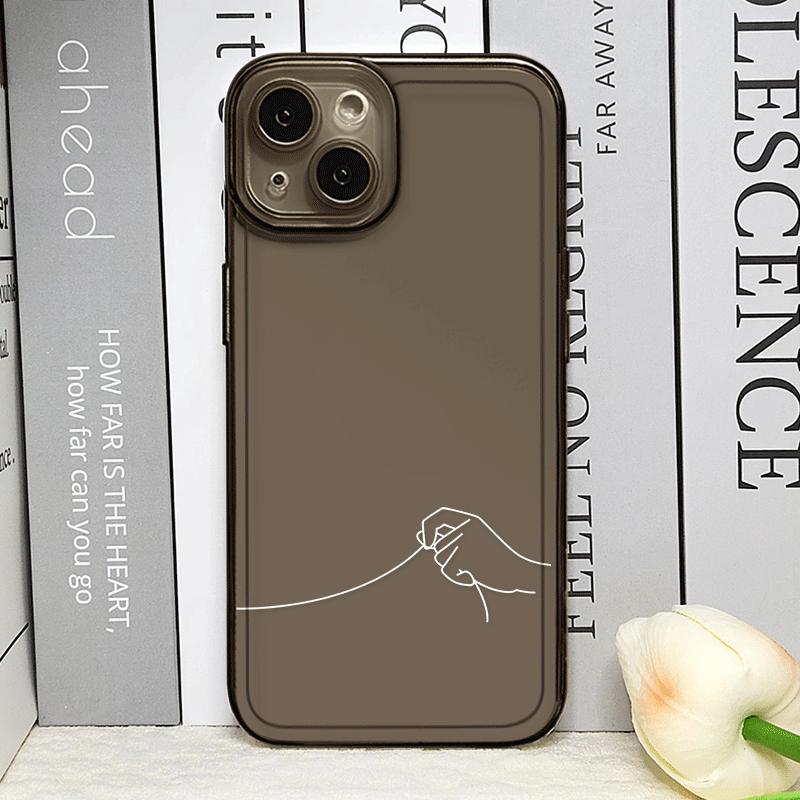 Simple Lines Lovers Couples Phone Case for IPhone 16 Pro Max 15 14 13 12 11 Mini X XR XS SE2 7 8 14 Plus Soft Cover Paired Shell