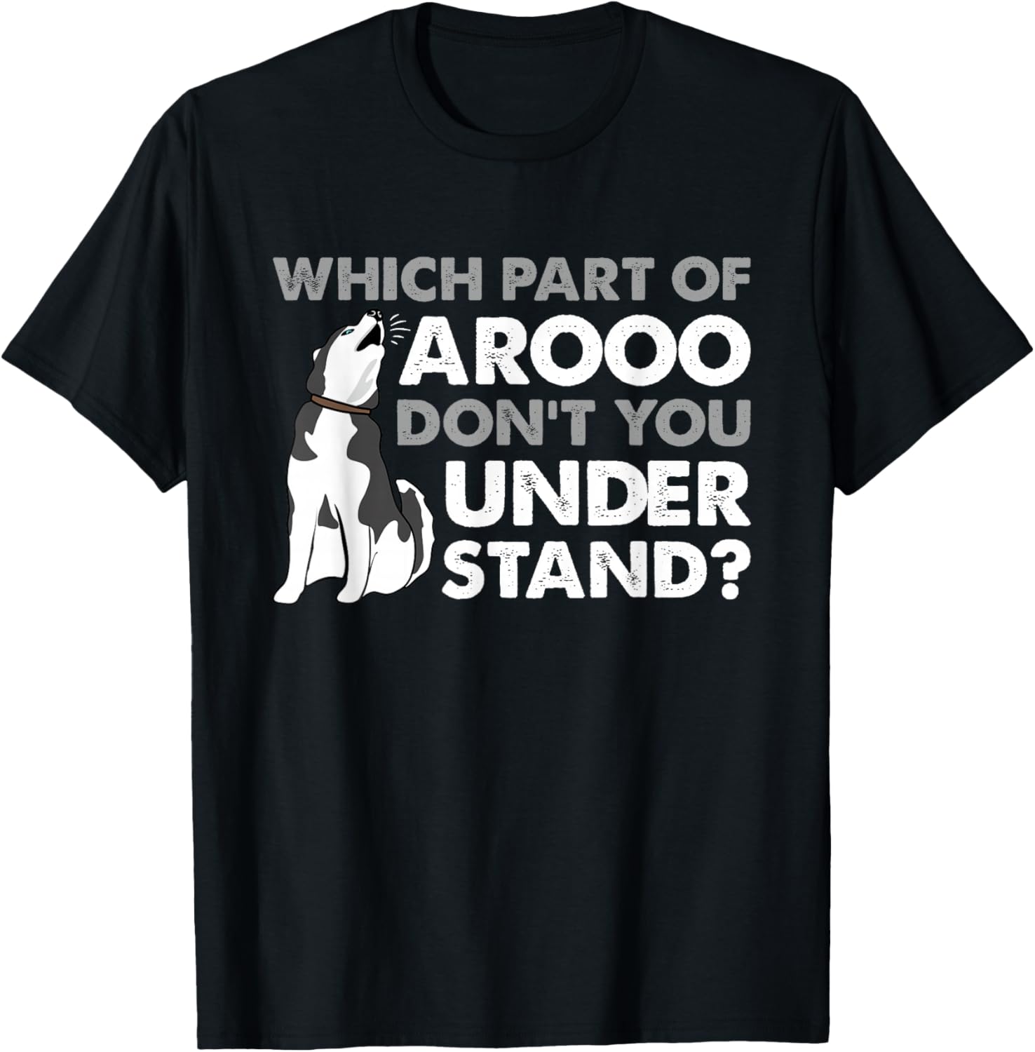 Arooo Husky Dog Howling Funny Graphic Tee Short Sleeve Casual TShirt for Men Women - Men s Summer Cotton Graphic Tee S