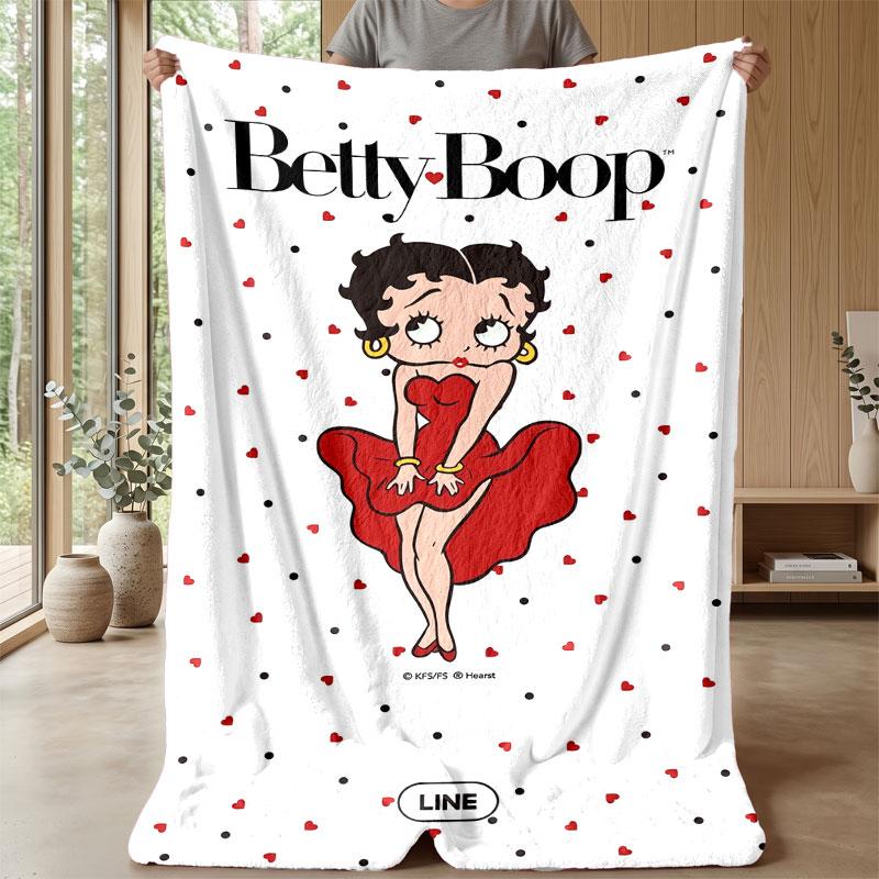 Soft Flannel Blanket Lightweight Cozy Bedroom Living Room CoverBetty Boop