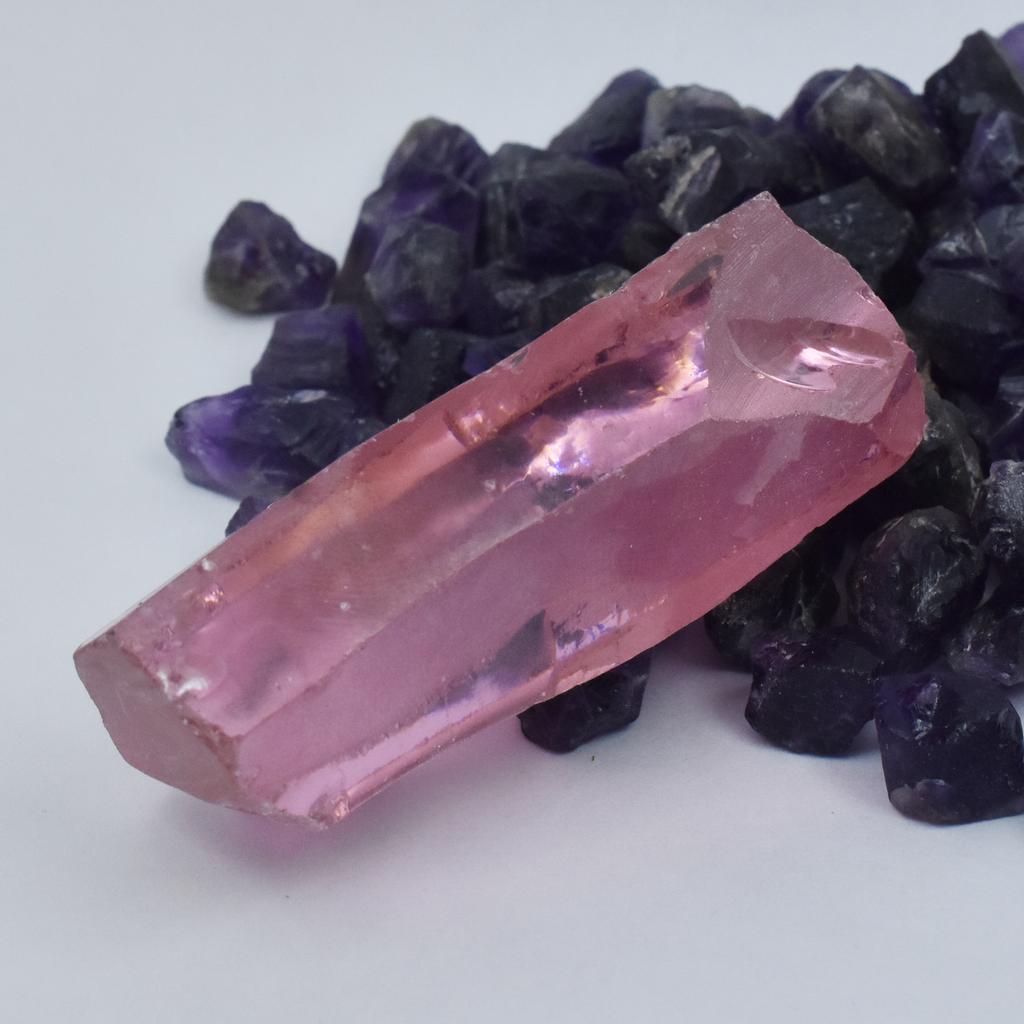 24.6 Ct Uncut Raw Pink Sapphire Rough Natural Loose Gemstone CERTIFIED