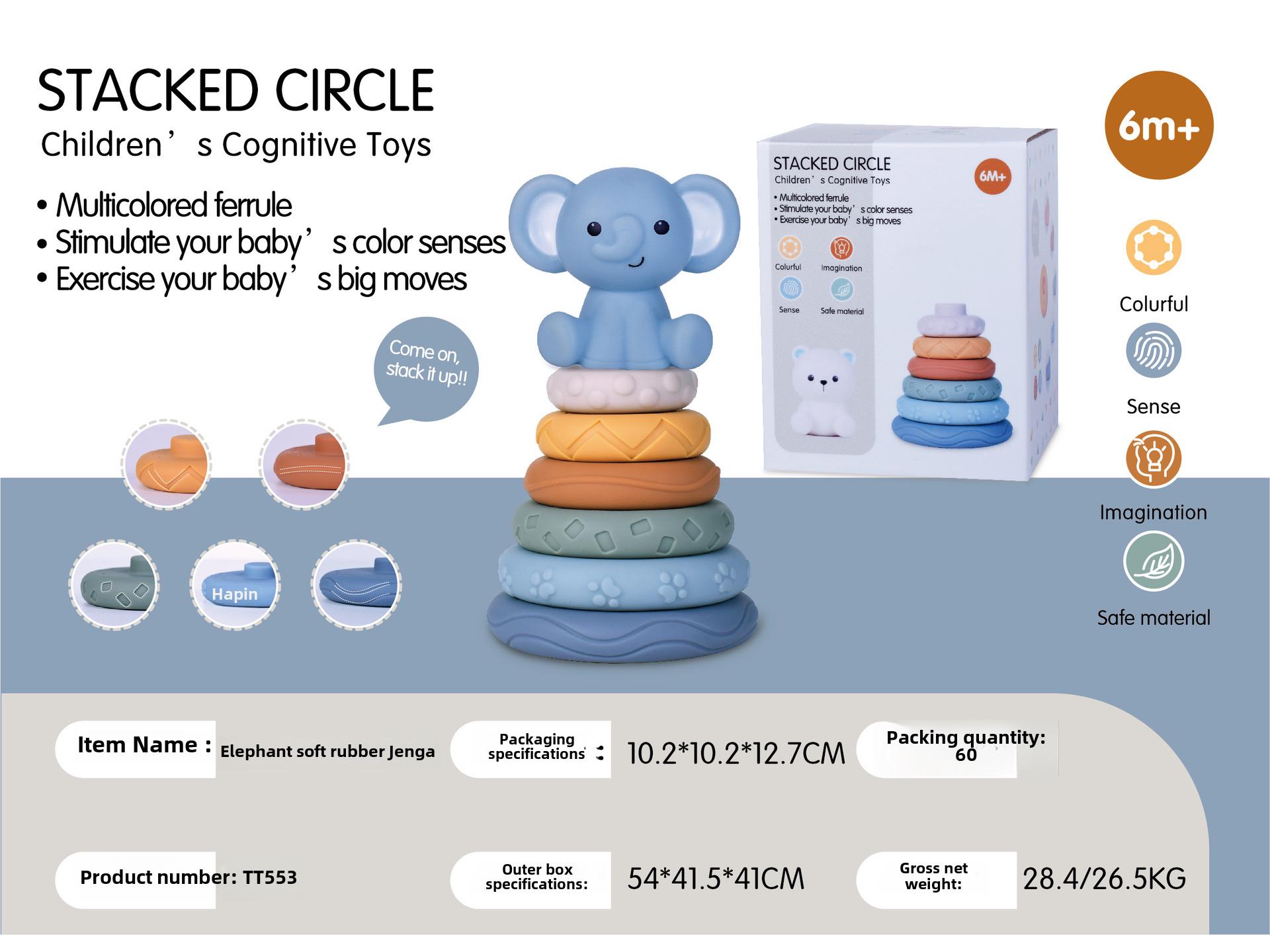 

Мягкие строительные блоки Cross-Border Infant Koala — познавательные резиновые игрушки-прорезыватели с музыкой