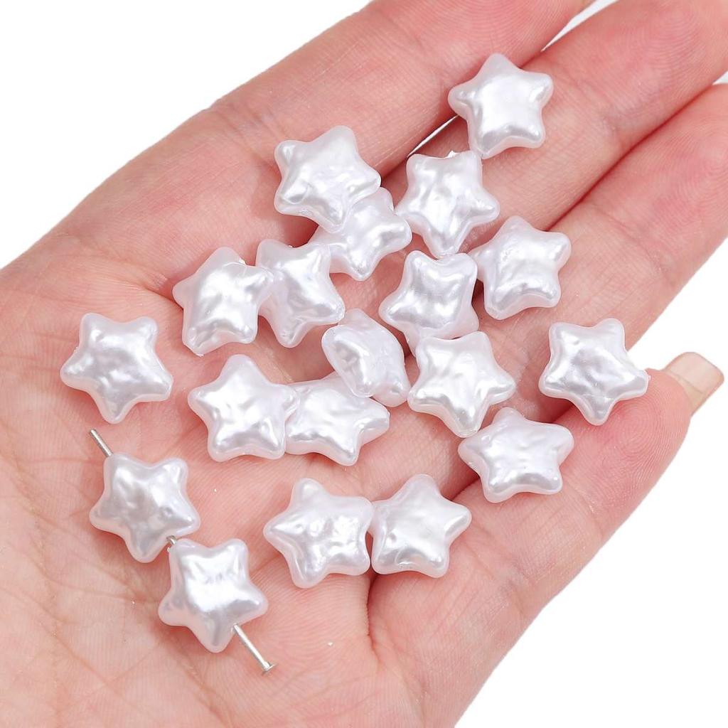 Geometry Shaped Imitation ABS Pearl Beads Straight Hole DIY Bracelet Jewelry Accessories