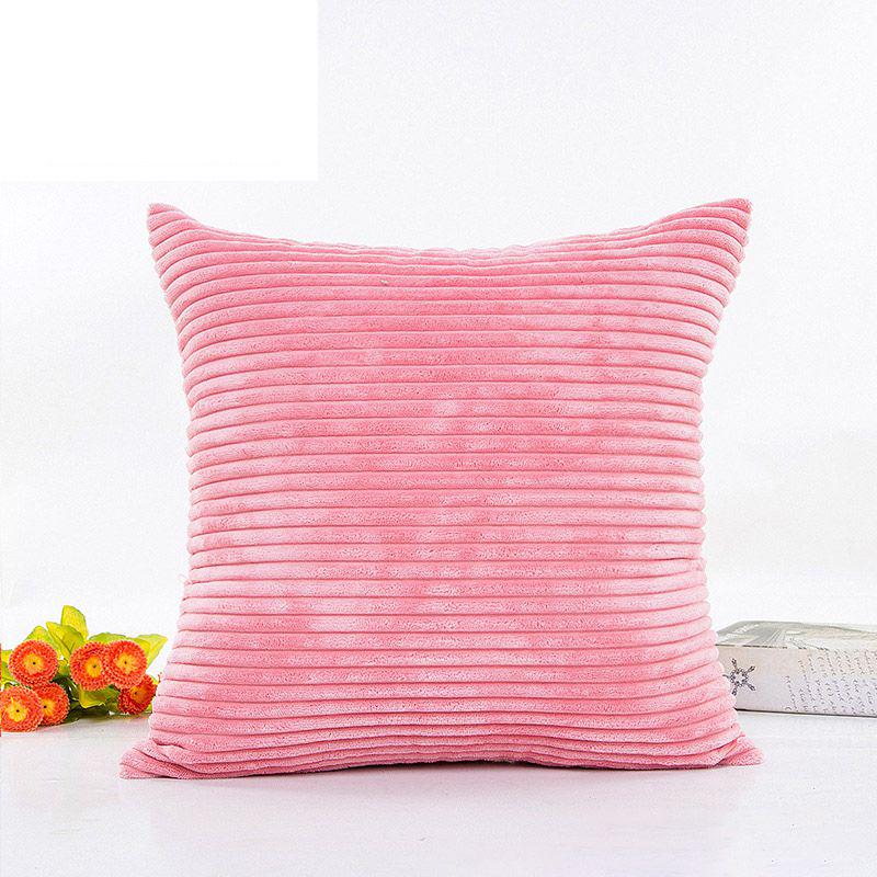 Luxuriously Soft Striped Corduroy Pillow Case For Sofa And Home Decor