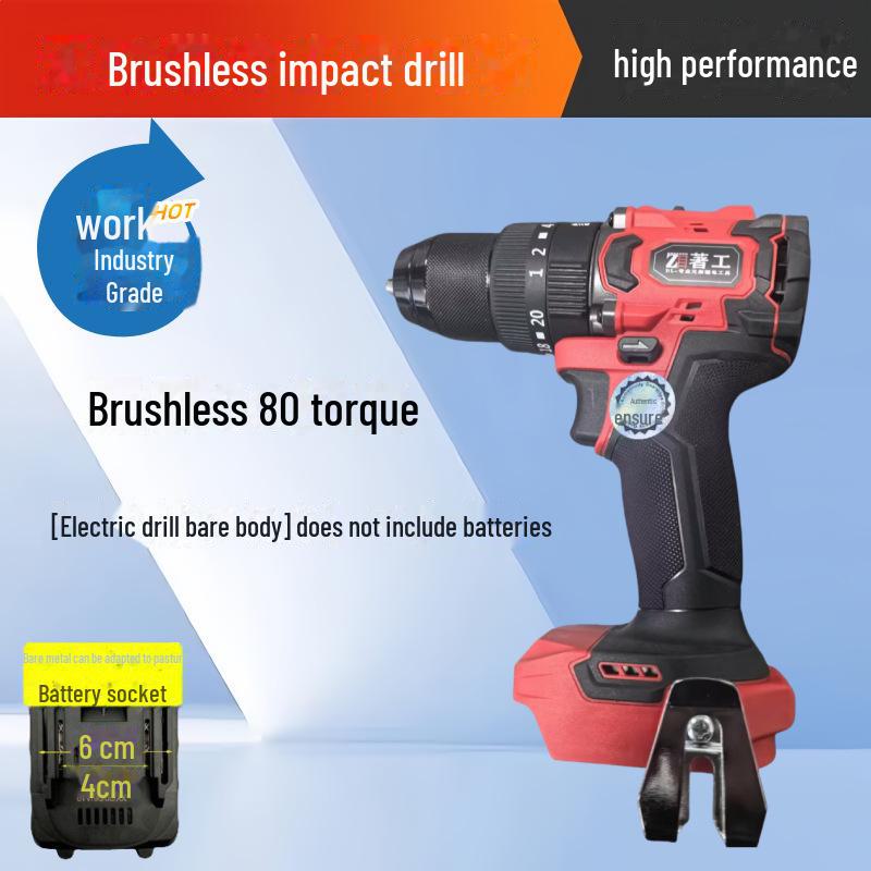 Bezszczotkowa Akumulatorowa Wiertarko-Wkrętarka Udarowa Wielofunkcyjna o Wysokiej Mocy do Stali i Betonu