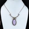 Lepidolite Gemstone Necklace Copper Wire Wrapped Necklace Handmade Lepidolite Jewelry Adjustable Necklace Dainty Copper Jewelry Gift For Her