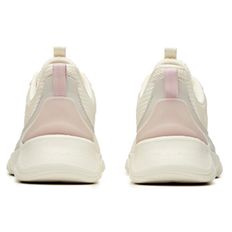 Anta Running Collection Durable Breathable Low-Top Running Shoes Women's Light Beige White Sneakers 922035562-4