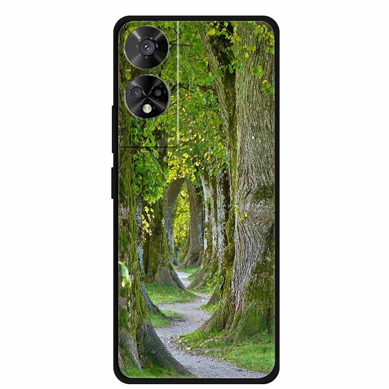 For TCL 50 5G Case Original Soft Silicone TPU Phone Cases Back Cover For TCL 50 XE 5G 50XE Fashion Planet New Coque Black Bumper