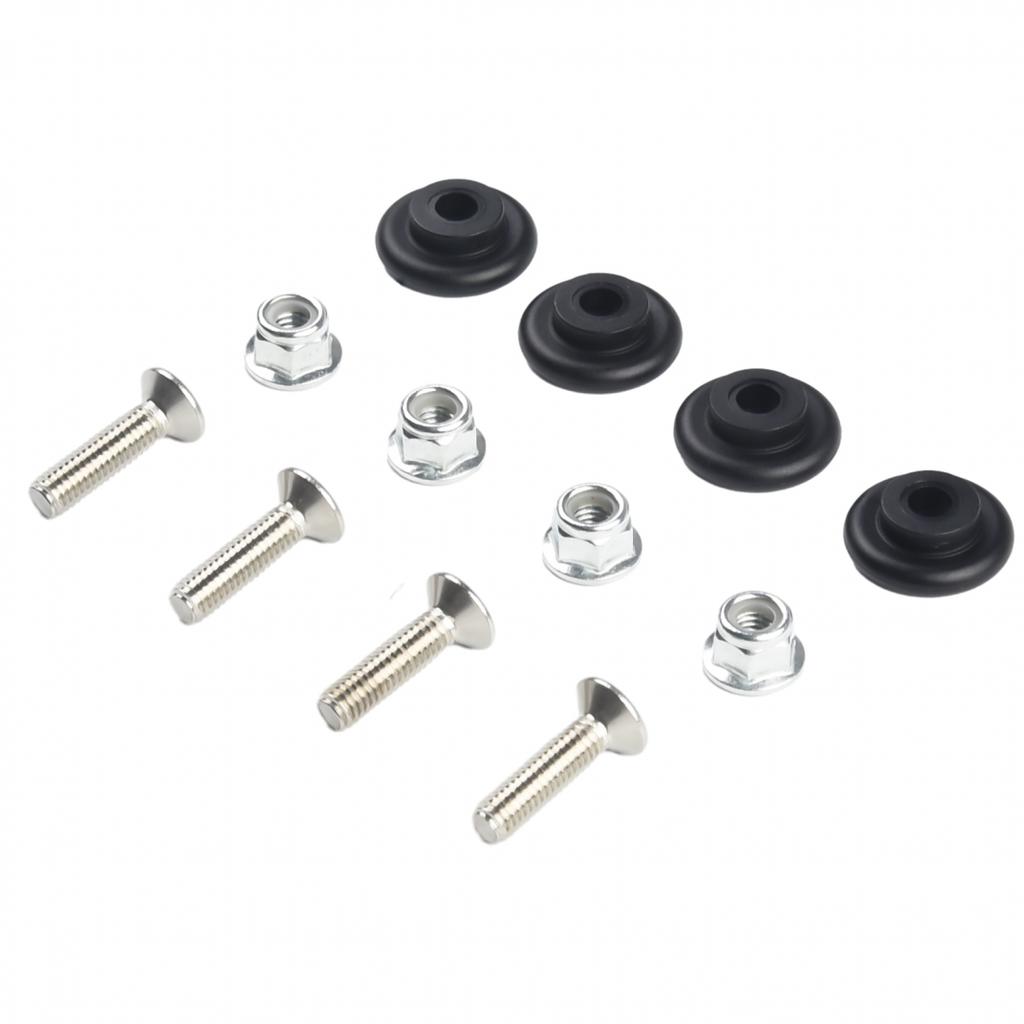 12 Stück Buchsenpad 4er-Set ABS Schwarz Gepäck Motorrad