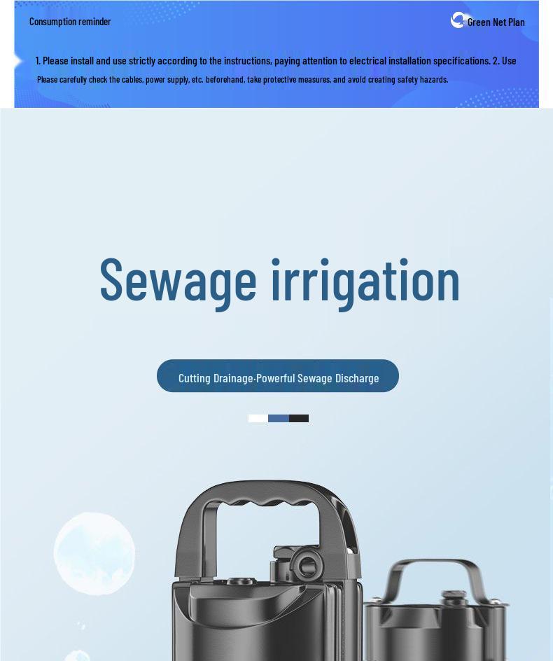 Hochleistungs-220V Abwasser- und Fäkalien-Schneidpumpe für häusliche Klärgruben und Biogas-Gülleentsorgung