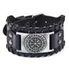 Qinuo Vintage European and American Genuine Leather Bracelet - Classic Simple Design.