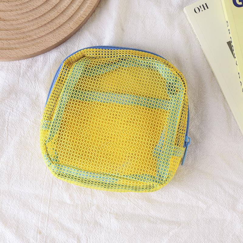 Mesh Makeup Bag Mesh Cosmetic Bags Beach Bag Travel Toiletry Pouch Mini Cute Makeup Cosmetic Travel Toiletry Purse Bag Traveling