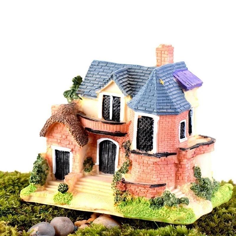 Creativity DIY Succulent Plants Pot Culture Microlandschaft Fairy Castle Stone House Decoration Accessories