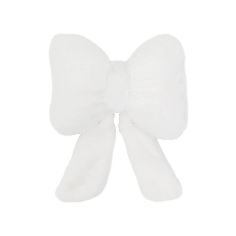 Bow Shape Car Headrest Neck Pillow Plush Simple Comfort Seat Cushion Universal For All Seasons