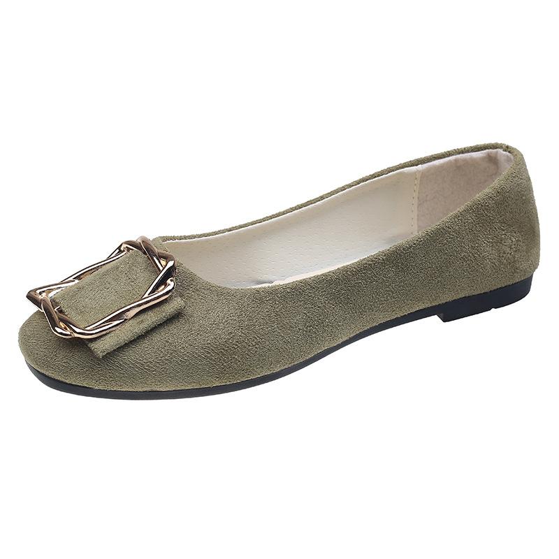 Women s Shoes Flat Shoes Square Toe Slip on Large Size Comfortable Casual Single Shoes Multicolor 43 тил зеленый