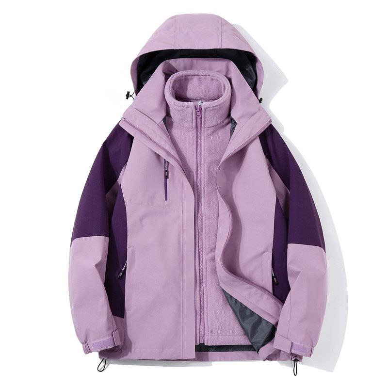 Mountain Series Outdoor Waterproof Windproof 3-in-1 Detachable Parka for Women and Men