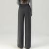 Women's High-Waisted Wool-Blend Wide-Leg Trousers