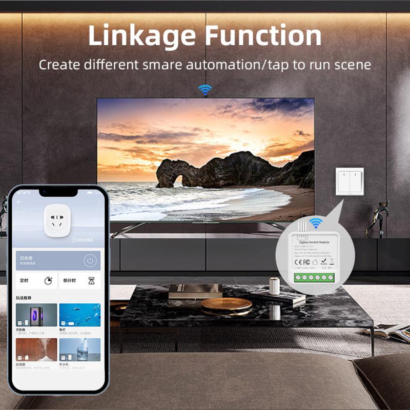 Tuya Zigbee Mini Smart Switch Module 10A 2/3/4 Gang 2-way Control Timing DIY Automation Breaker Smart Home For Alexa Google Home