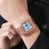 SKMEI 1763 Men's Luxury Sport Square Digital Watch Alarm LED Chronograph Japan Made Quartz Movement 30M Waterproof Stainless