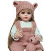 Rebirth Doll Simulation Baby Can Enter The Water Simulation Baby Accompanying Toy Full Glue Body 55 Cm Blooming Long Hair Girl