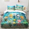 Neues 3D Cartoon Octonauts Bettwäsche-Set Gedrucktes Bettwäsche-Set Mit Kissenbezug Bettdeckenbezug Weich Queen King Size Bettwäsche Zuhause