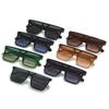 Square Sunglasses, Simple One-Piece Glasses, Street Photography, Large-Frame One-Piece Sunglasses.