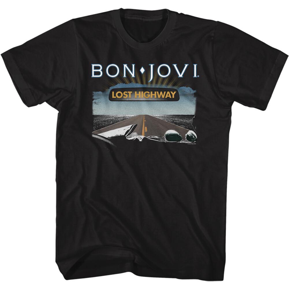 Bon Jovi Lost Highway Album Cover 2007 Men T Shirt Rock Music Merch XXXXL