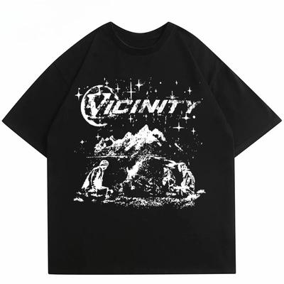 Unisex Graphic T-shirt Graphic Hip Hop Oversized Harajuku Summer Short Sleeve Korean Fashion Y2k Retro Street Cotton Clothing