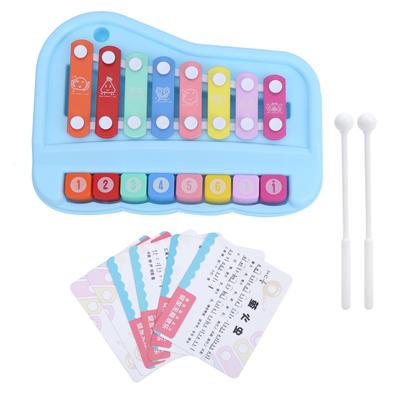 Pianoforte per bambini 8 scale Xilofono per bambini Musica Apprendimento educativo Strumenti musicali per bambini Blu