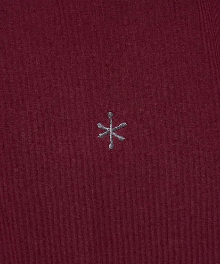 CGP Henley Neck Layered Short Sleeve T-Shirt - Burgundy