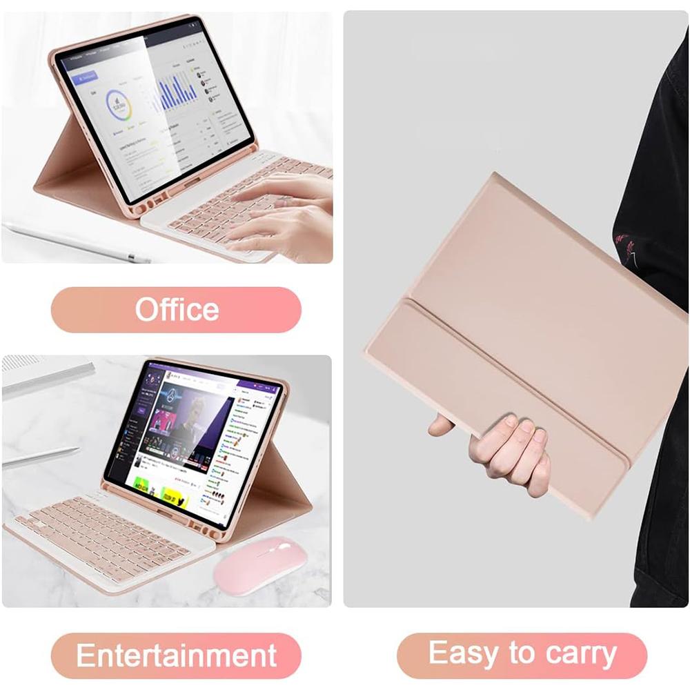For iPad 5th Gen 6th Gen 9.7 Inch Case, Bluetooth Keyboard Case for iPad Air 1st 2nd Pro 9.7 Inch