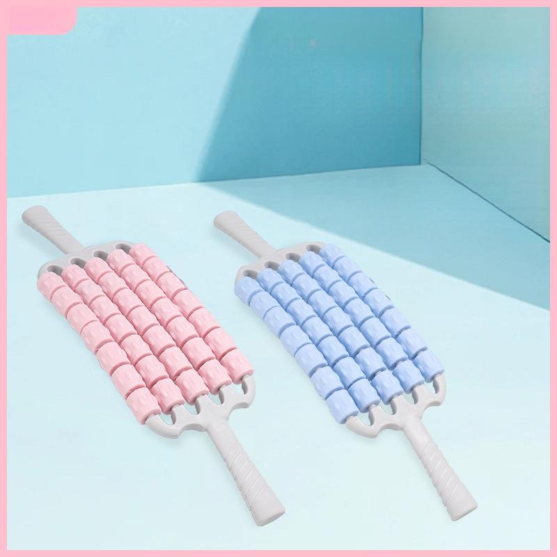 Wolf Fang Massage Stick Yoga Soothes Muscles Relax Rollers Four Rows All-round Bendable Back Massage Stick