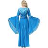 Abito da Principessa Vampira Medievale Drammatico Retrò con Maniche a Svasatura per Donna Adulta Costumi Cosplay di Halloween Abbigliamento per Role Play