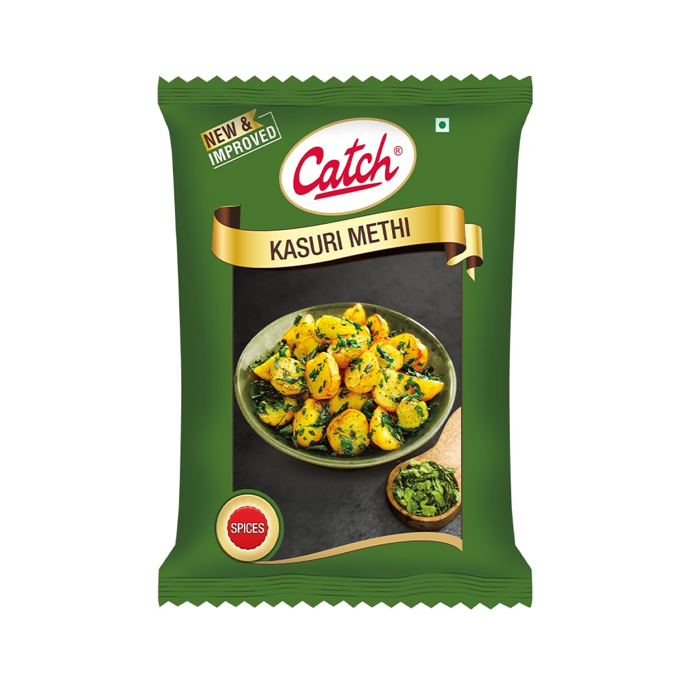 

Catch Kasuri Methi Whole Dried Fenugreek Leaves 100 g Pack – Aromatic Spice for Curries, Dals, Rotis and Parathas