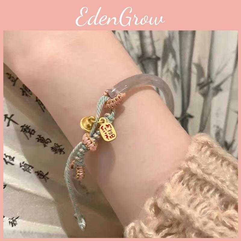 Ethnic Modern Womens Bracelet With Geometric Design And Bell Charms Fit Adjustable