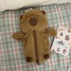 Creative Plush Capybara Pen Bag Large Capacity Pencil Case Multifunctional Stationery Storage Bag Pen Bag Gift
